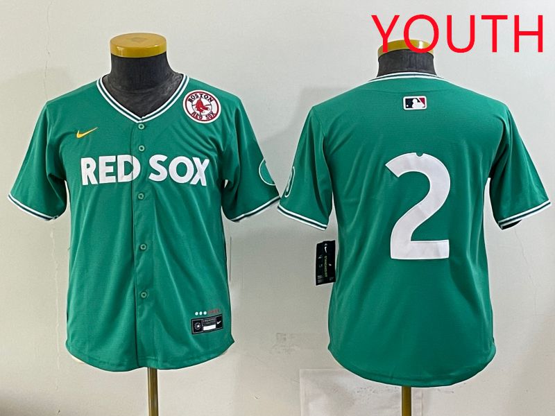 Youth 2025 Boston Red Sox #2 No Name Dark Green Joint Name Nike MLB Jersey style 19